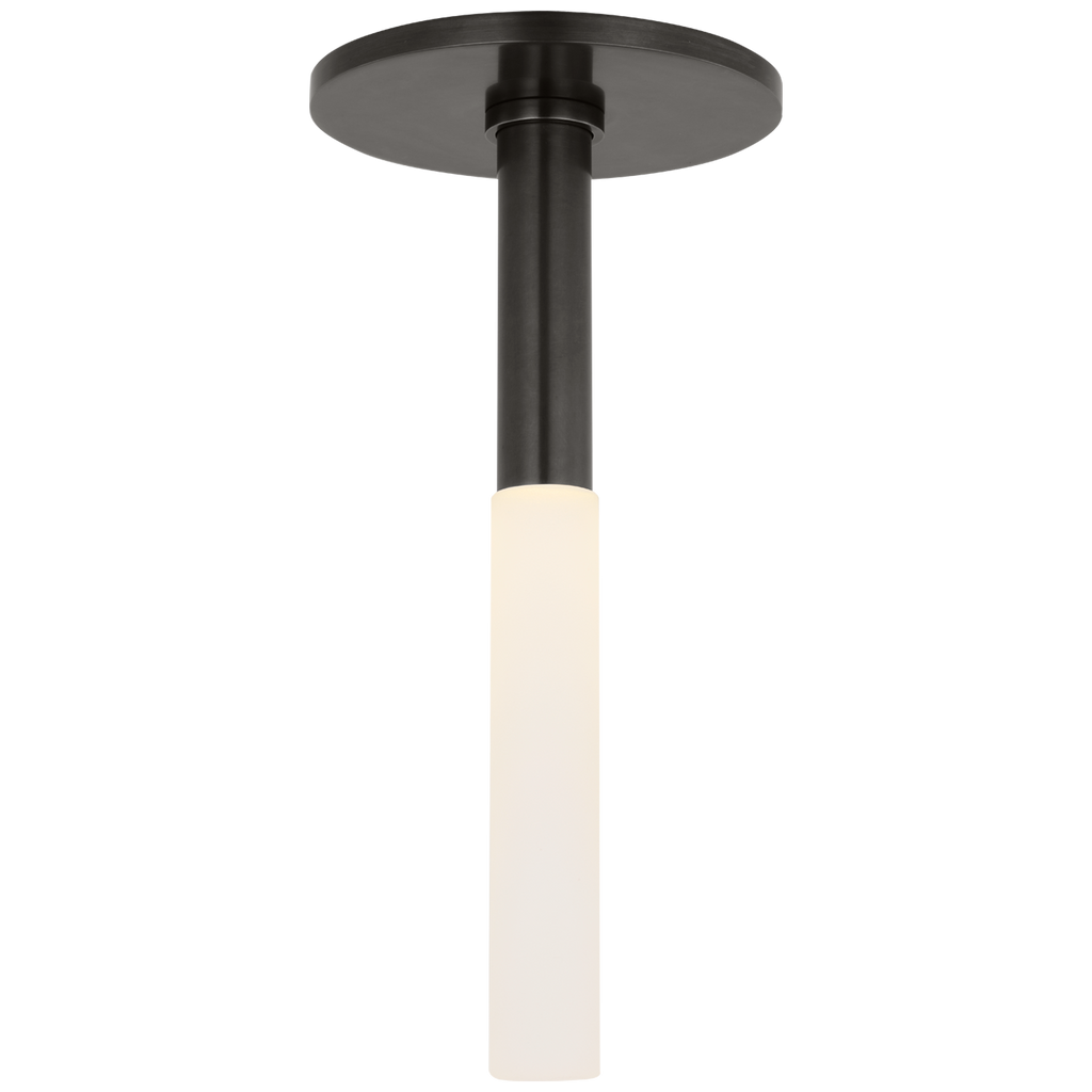 Rousseau Monopoint Flush Mount | Bronze | Etched Crystal