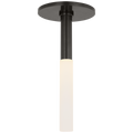 Rousseau Monopoint Flush Mount | Bronze | Etched Crystal