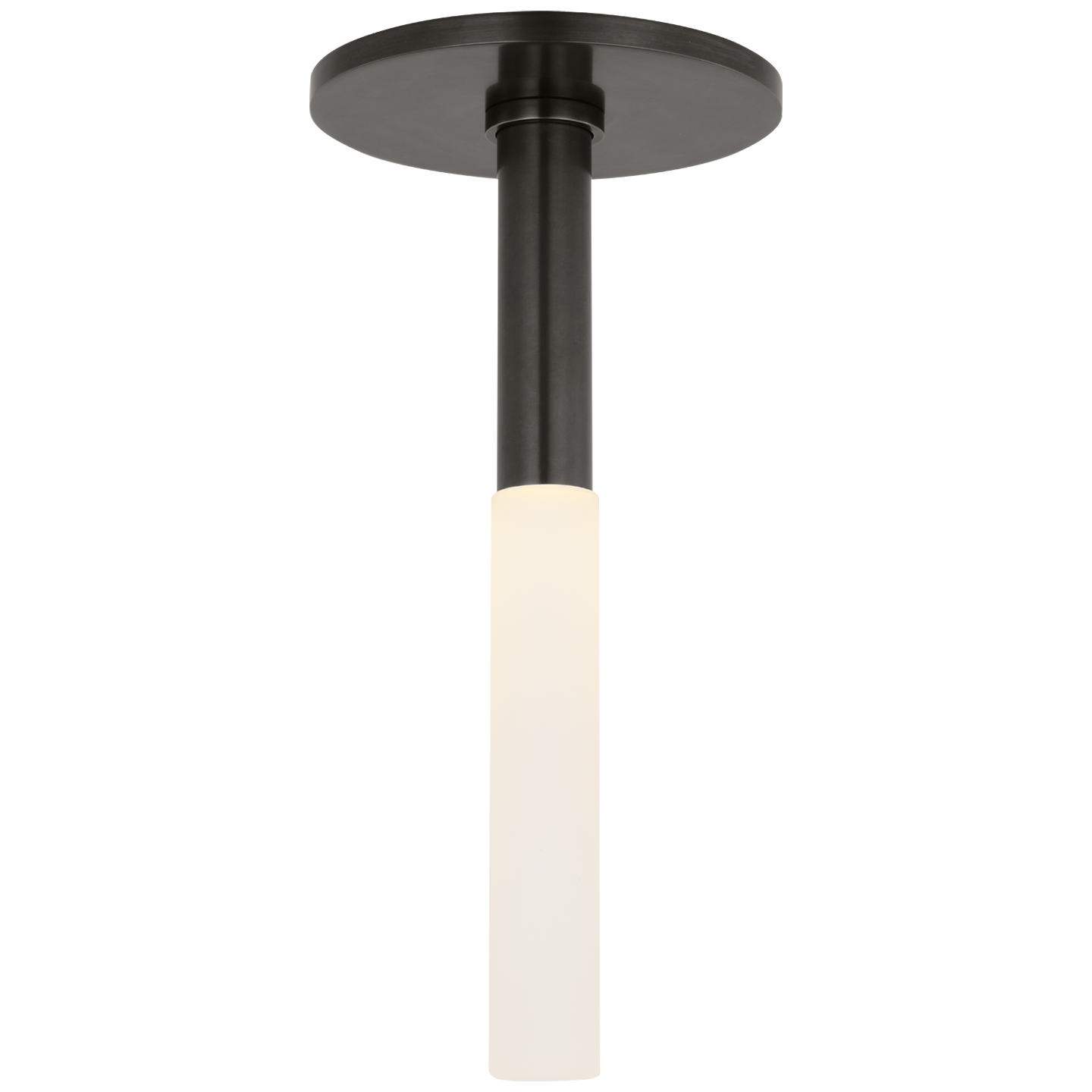 Rousseau Monopoint Flush Mount | Bronze | Etched Crystal