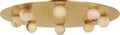 Pertica 30" Eight Light Flush Mount | Mirrored Antique Brass | Alabaster