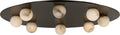 Pertica 30" Eight Light Flush Mount | Mirrored Bronze | Alabaster