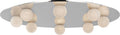 Pertica 30" Eight Light Flush Mount | Polished Nickel | Alabaster