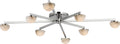 Pedra Extra Large Staggered Arm Flush Mount | Polished Nickel | Alabaster