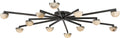 Pedra Grande Staggered Arm Flush Mount | Bronze | Alabaster