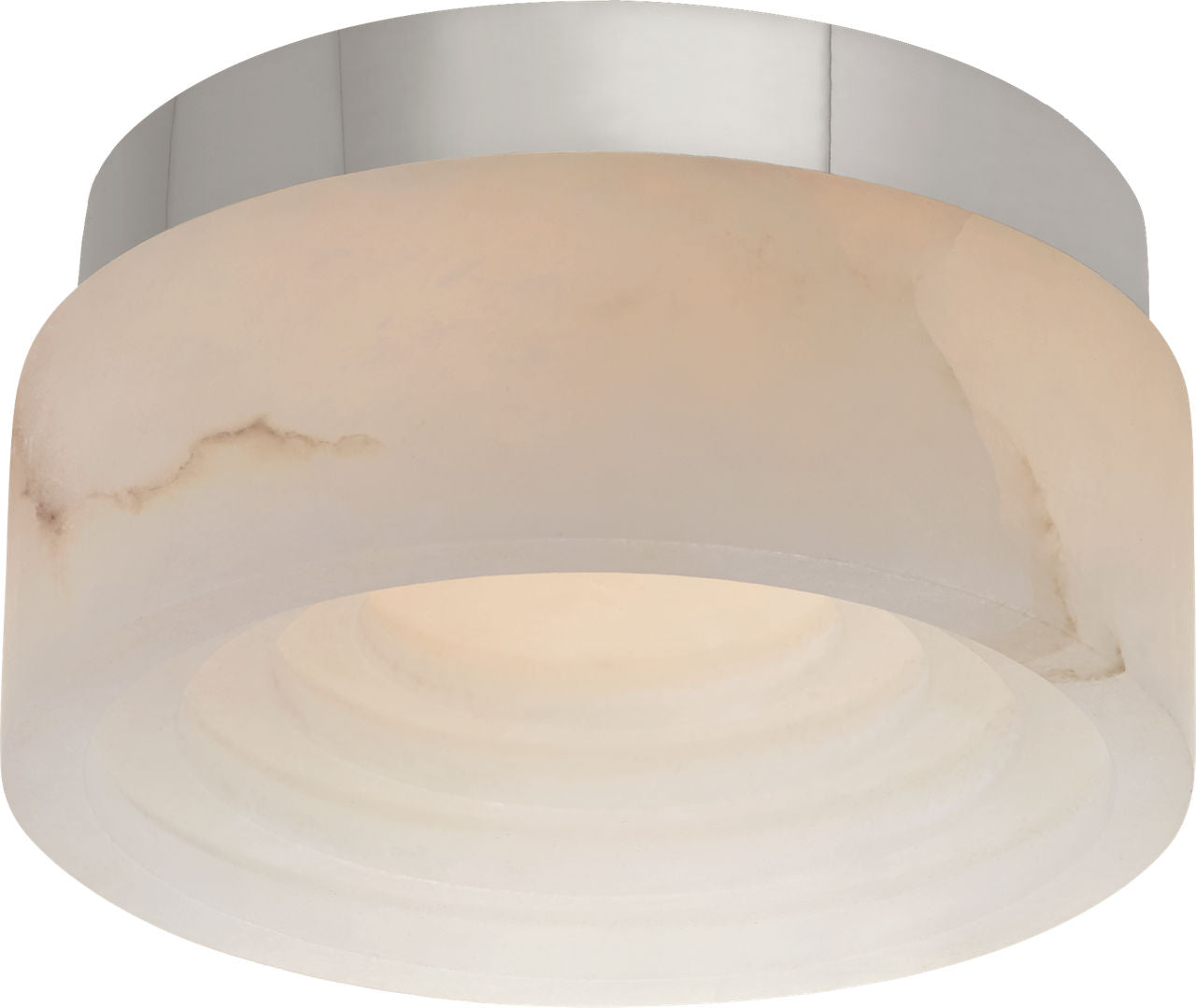 Otto 5" Solitaire Flush Mount | Polished Nickel | Alabaster