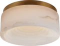 Otto Small Flush Mount | Antique-Burnished Brass | Alabaster