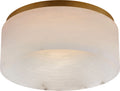 Otto Medium Flush Mount | Antique-Burnished Brass | Alabaster