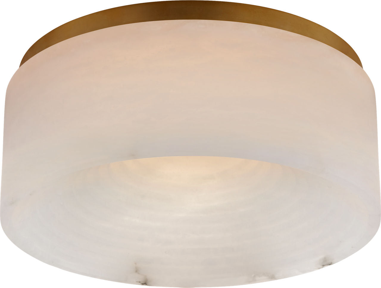 Otto Medium Flush Mount | Antique-Burnished Brass | Alabaster