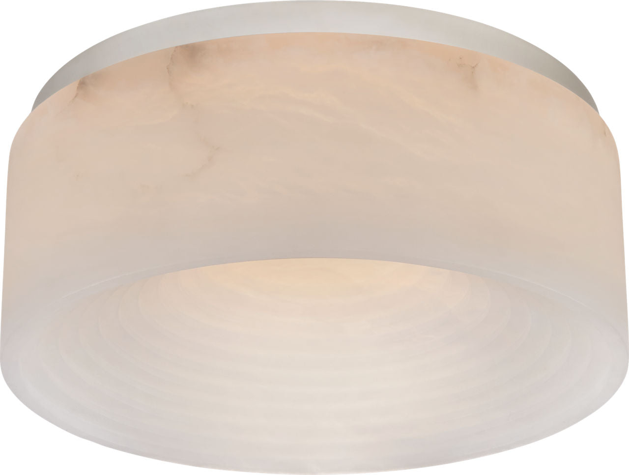 Otto Medium Flush Mount | Polished Nickel | Alabaster