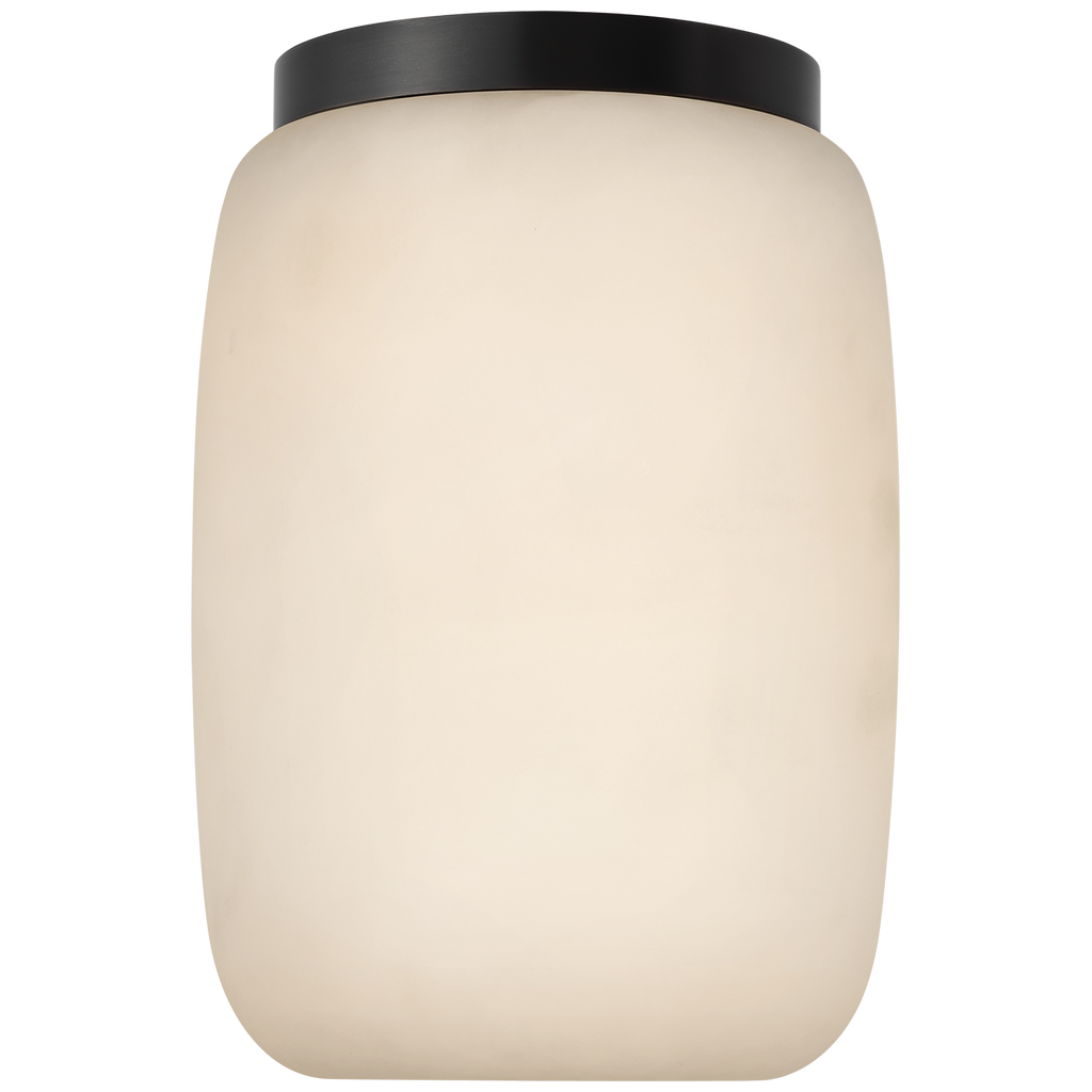 Formosa 5" Elongated Flush Mount | Alabaster and Bronze