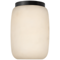 Formosa 5" Elongated Flush Mount | Alabaster and Bronze