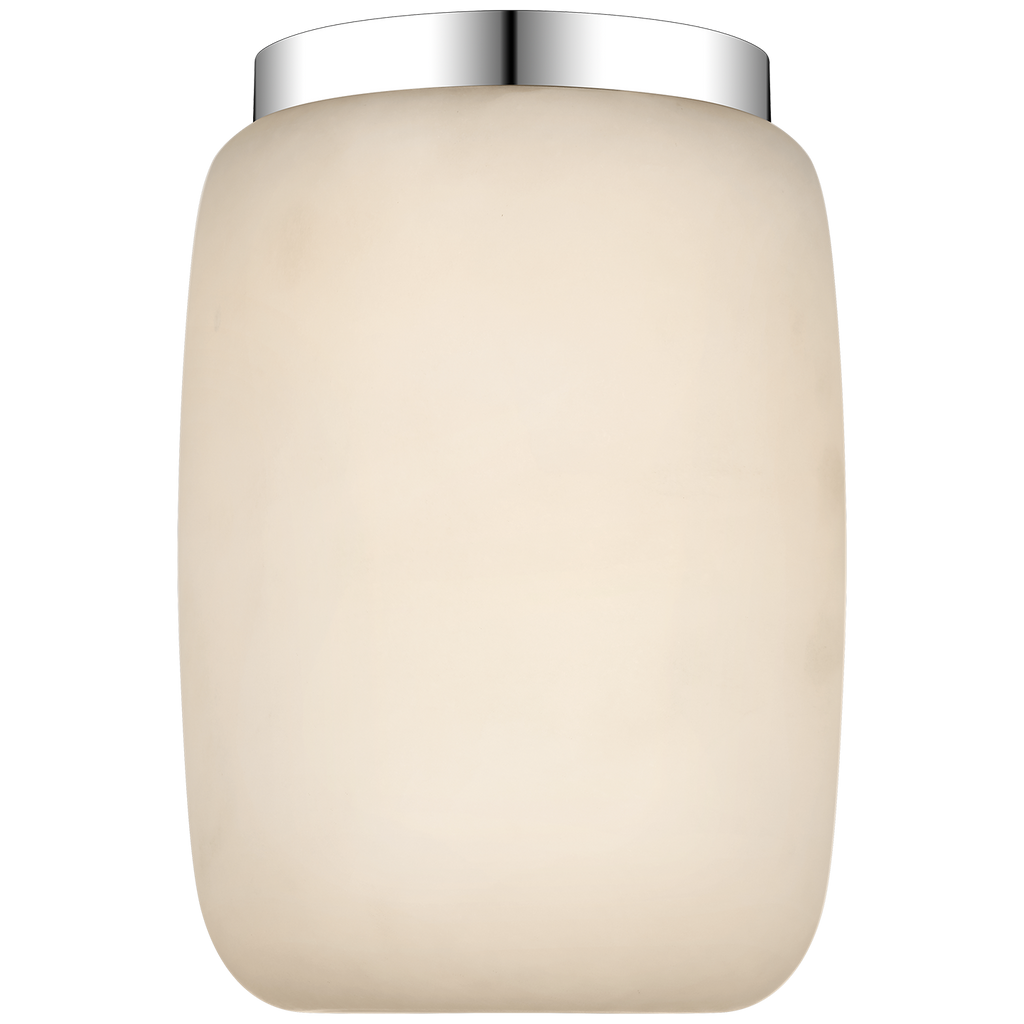 Formosa 5" Elongated Flush Mount | Alabaster and Polished Nickel