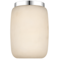 Formosa 5" Elongated Flush Mount | Alabaster and Polished Nickel