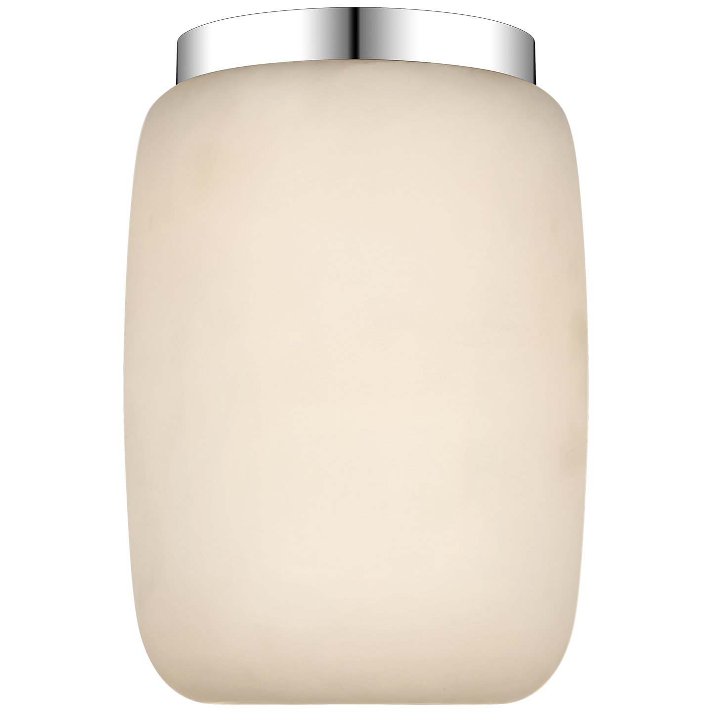 Formosa 5" Elongated Flush Mount | Alabaster and Polished Nickel