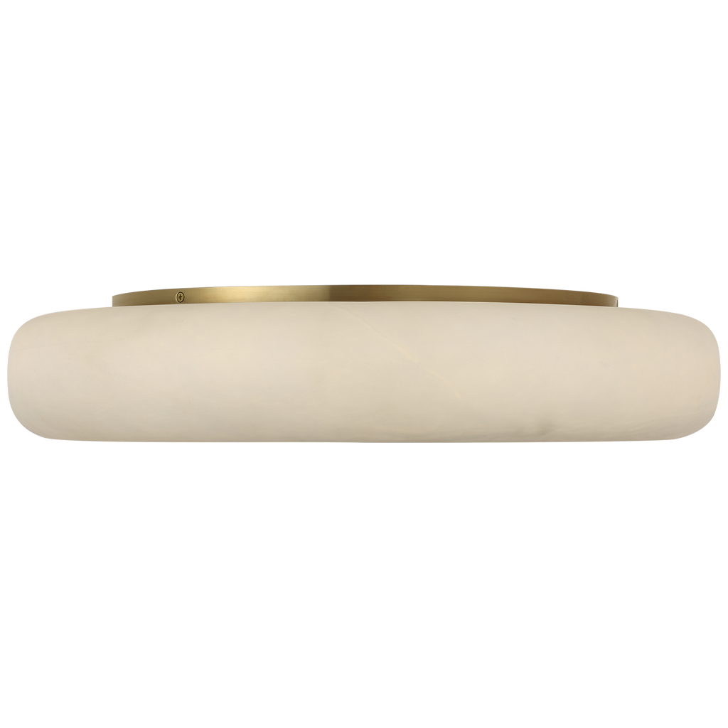 Formosa 22" Flush Mount | Alabaster and Antique-Burnished Brass