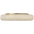 Formosa 22" Flush Mount | Alabaster and Antique-Burnished Brass