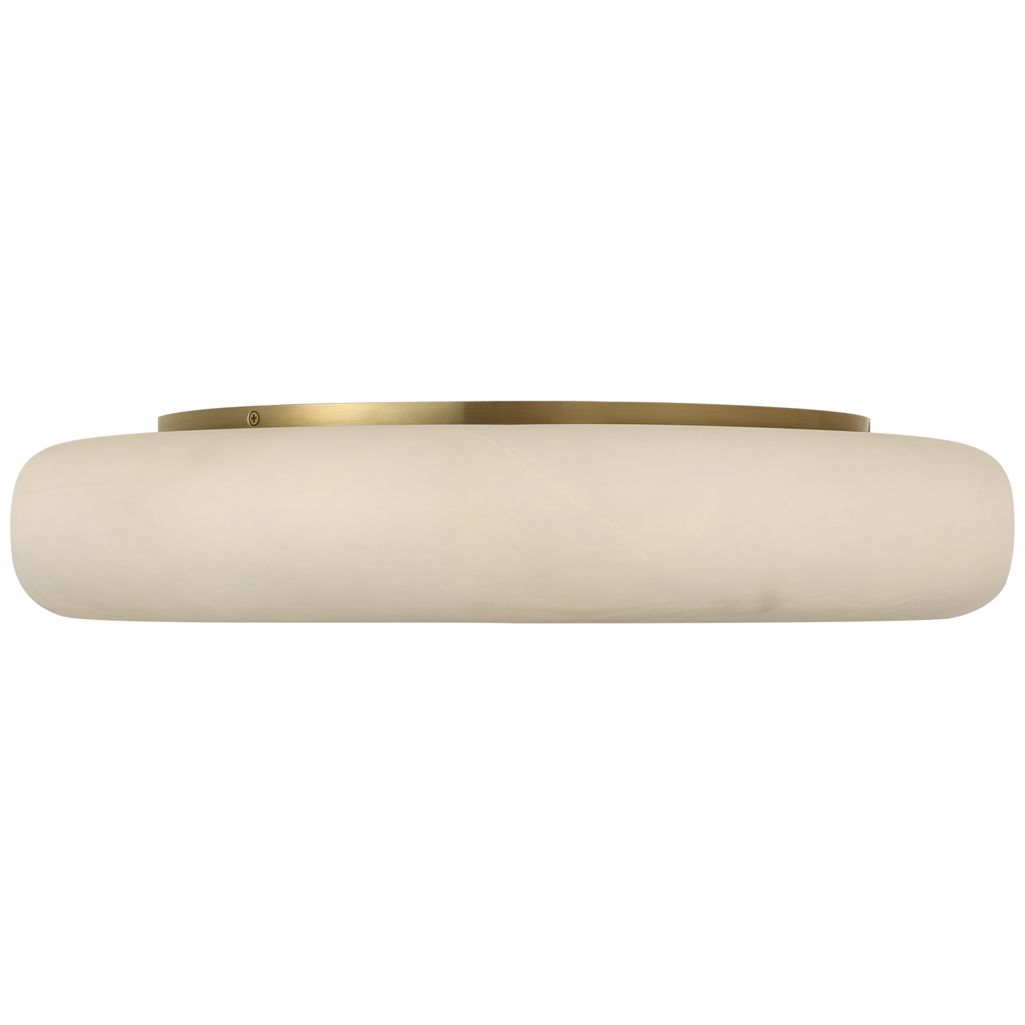Formosa 22" Flush Mount | Alabaster and Antique-Burnished Brass