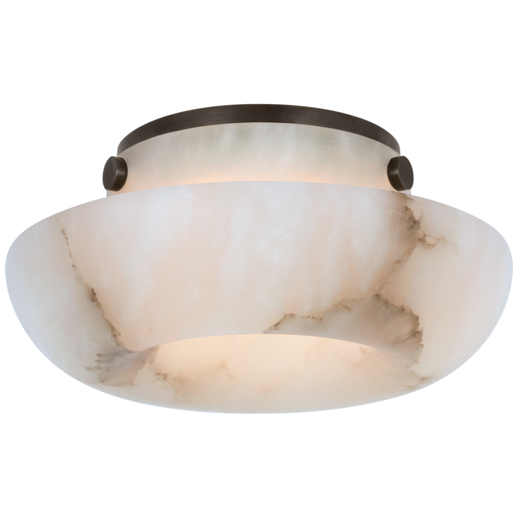 Cappello 6" Flush Mount | Alabaster and Bronze