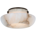 Cappello 6" Flush Mount | Alabaster and Bronze