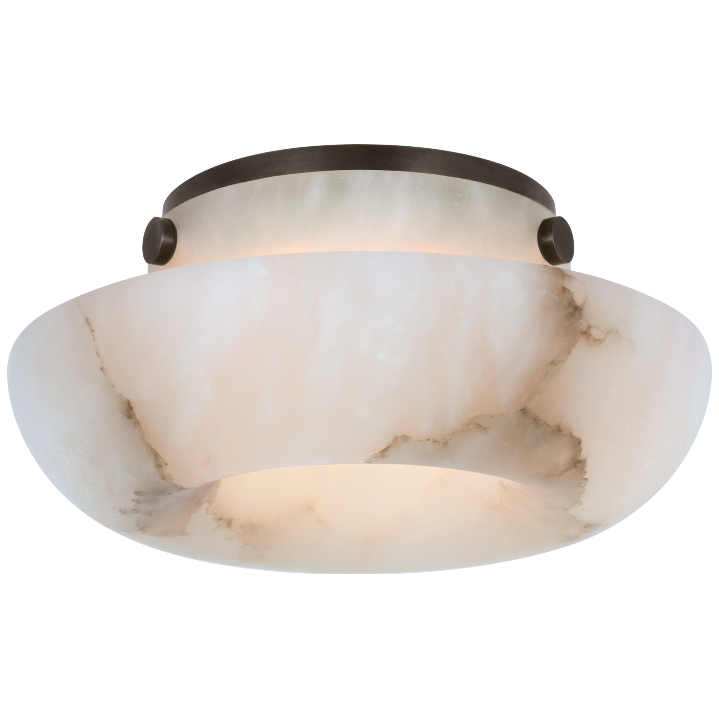 Cappello 6" Flush Mount | Alabaster and Bronze