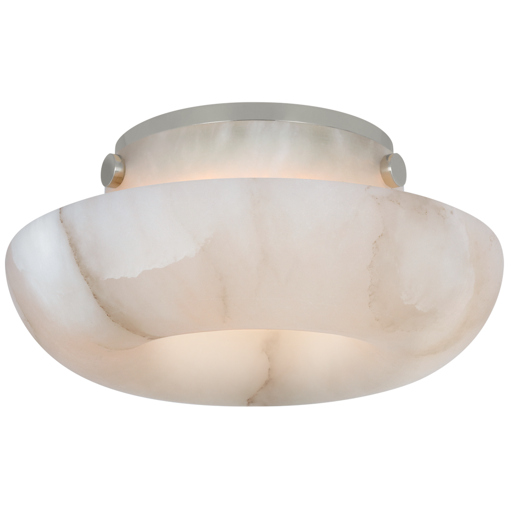 Cappello 6" Flush Mount | Alabaster and Polished Nickel