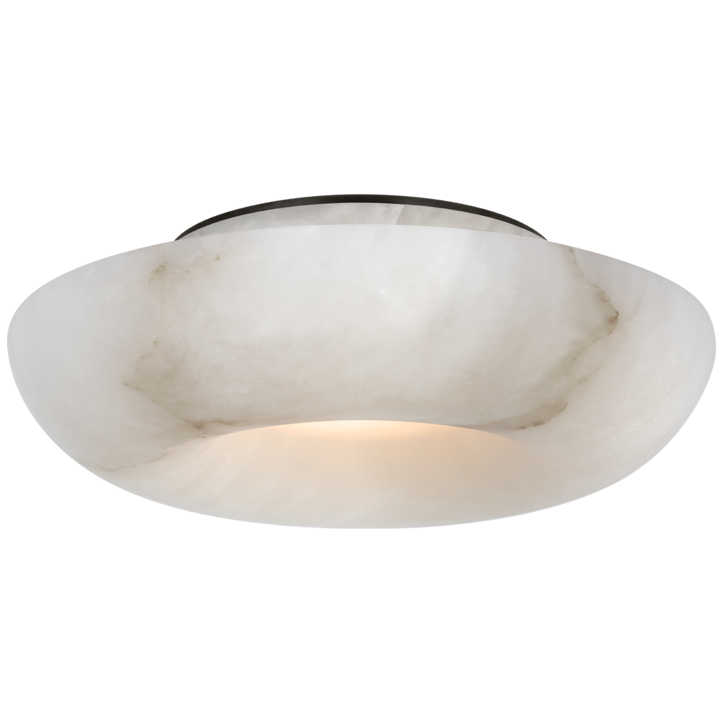 Cappello 10" Flush Mount | Alabaster and Bronze