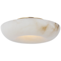 Cappello 12" Flush Mount | Alabaster and Antique-Burnished Brass