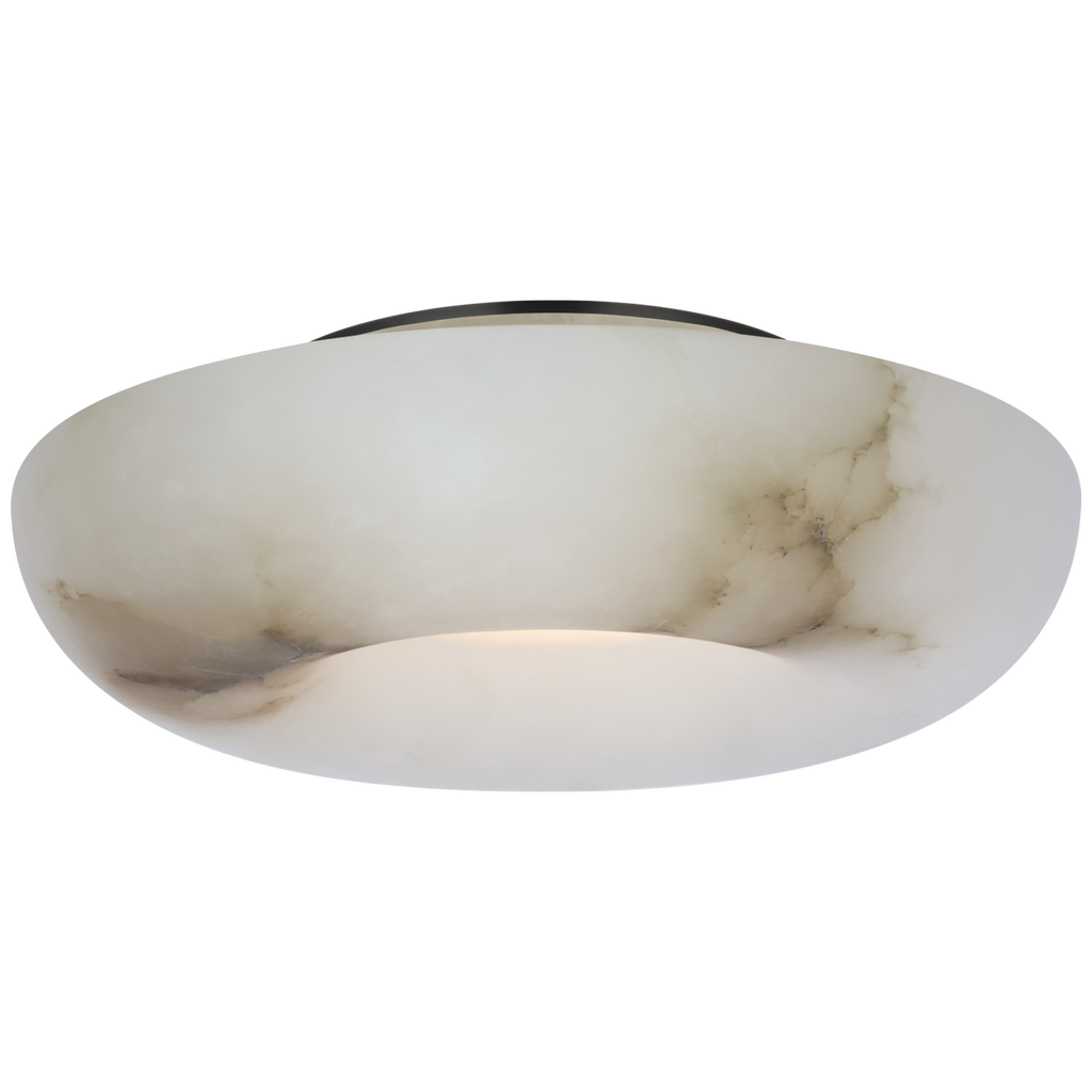 Cappello 12" Flush Mount | Alabaster and Bronze