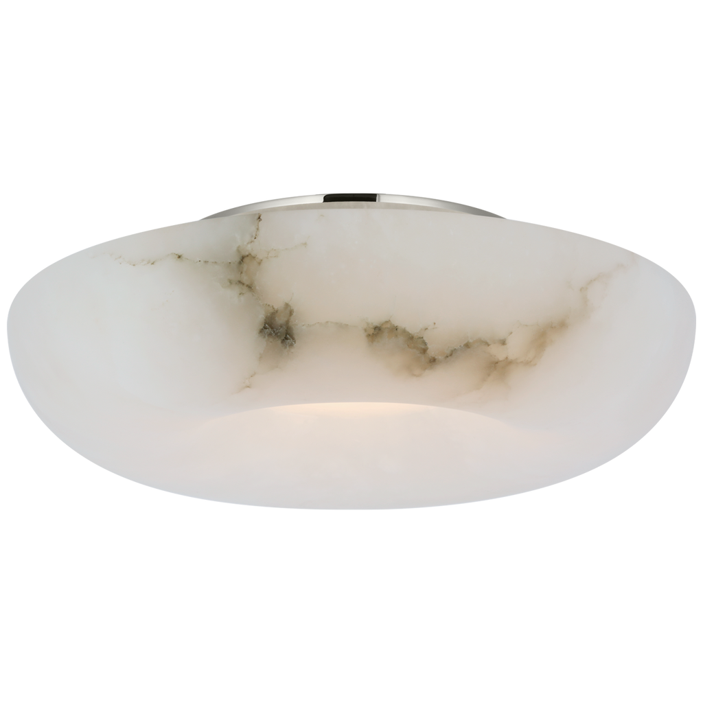 Cappello 12" Flush Mount | Alabaster and Polished Nickel