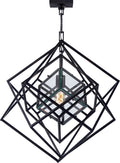 Cubist Small Chandelier | Aged Iron