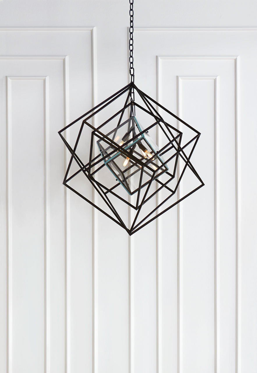 Cubist Medium Chandelier | Aged Iron