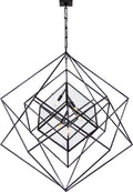 Cubist Large Chandelier | Aged Iron