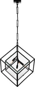 Cubed Large Pendant | Aged Iron | Clear Glass