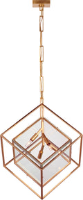 Cubed Large Pendant | Gild | Clear Glass