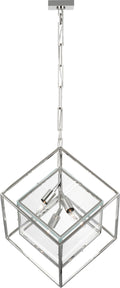 Cubed Large Pendant | Polished Nickel | Clear Glass
