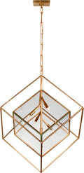 Cubed X-Large Pendant | Gild | Clear Glass