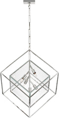 Cubed X-Large Pendant | Polished Nickel | Clear Glass
