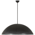 Utopia 48" Sculpted Pendant | Aged Iron | White Glass