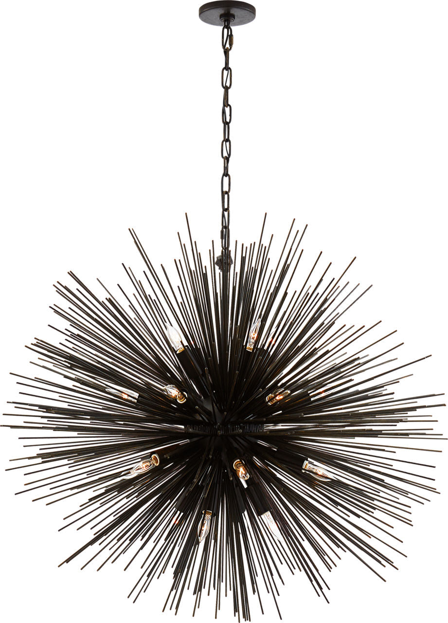 Strada Large Round Chandelier | Aged Iron