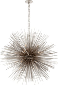Strada Large Round Chandelier | Burnished Silver Leaf