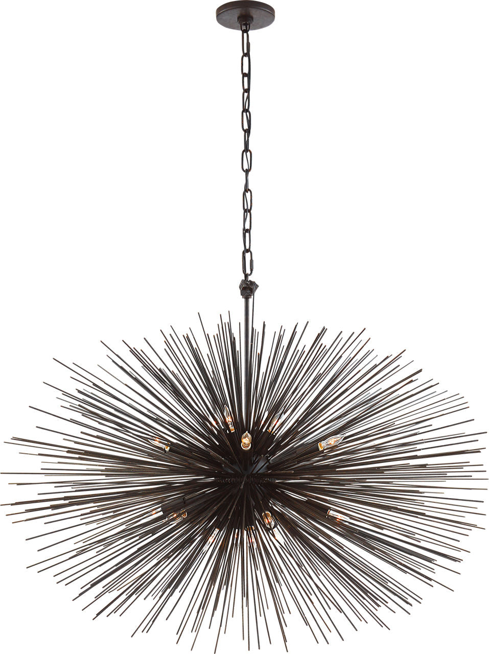 Strada Medium Oval Chandelier | Aged Iron