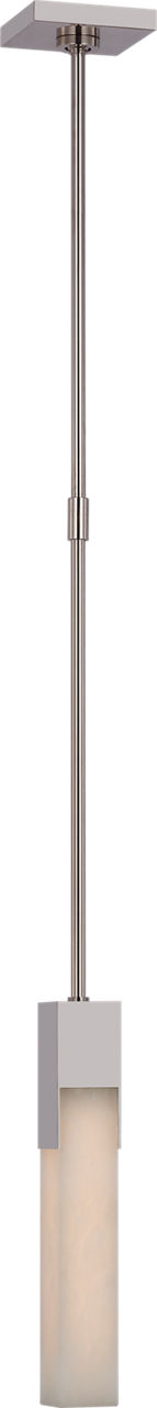 Covet Mini Pendant | Polished Nickel | Alabaster