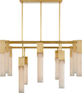 Covet Large Chandelier | Antique-Burnished Brass | Alabaster