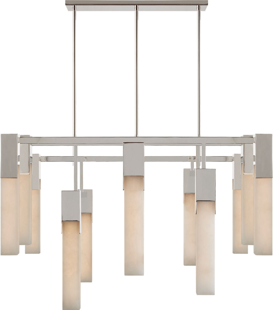 Covet Large Chandelier | Polished Nickel | Alabaster