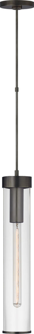 Liaison Long Pendant | Bronze | Clear Glass