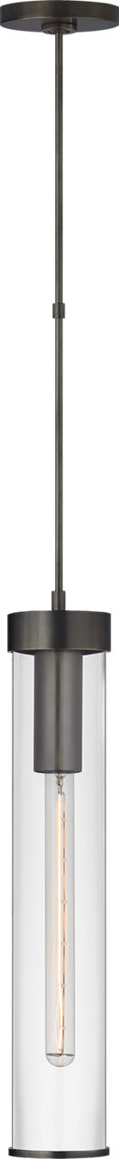 Liaison Long Pendant | Bronze | Clear Glass