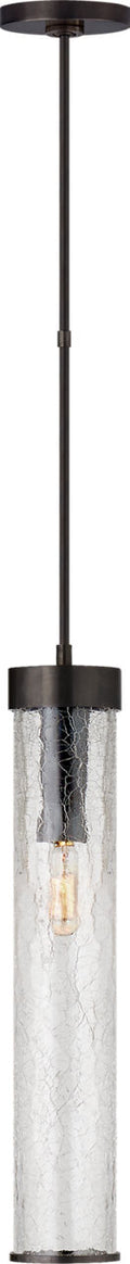Liaison Long Pendant | Bronze | Crackle Glass