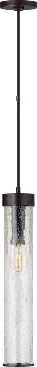 Liaison Long Pendant | Bronze | Crackle Glass