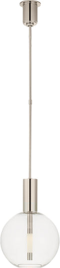 Nye Globe Pendant | Polished Nickel | Clear Glass