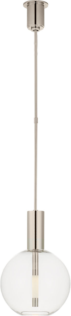 Nye Globe Pendant | Polished Nickel | Clear Glass